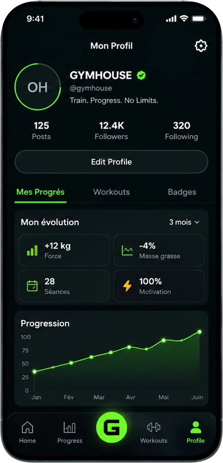 Profil et progression Gym House
